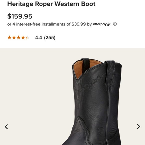 ARIAT Heritage Roper Western Boot - men's 10.5 D - Picture 15 of 16